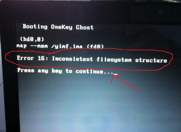 ôװwin7ϵͳʾinconsistent filesystem