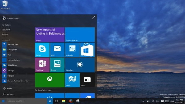 win10 10074Ԥν򿪿ʼ˵ģЧ