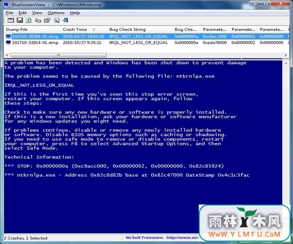 BlueScreenView() V1.51 ɫ 1.51