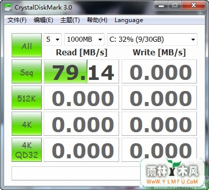 Crystal DiskMark(洢豸Թ) V3.0h ɫ