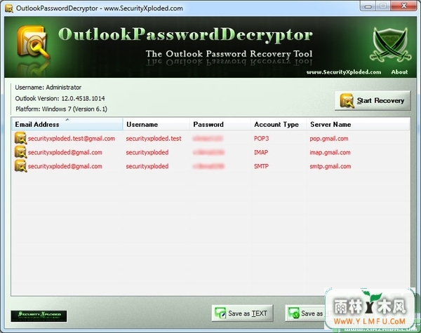 OutlookPasswordDecryptor(Outlook빤)V1.5 ɫ