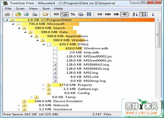 TreeSize Free (Ӳ̿ռʾ) V2.5.0.145 Ѱ