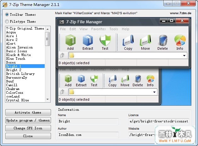 7-Zip Theme Manager(7-Zip) V2.1.1 ɫ