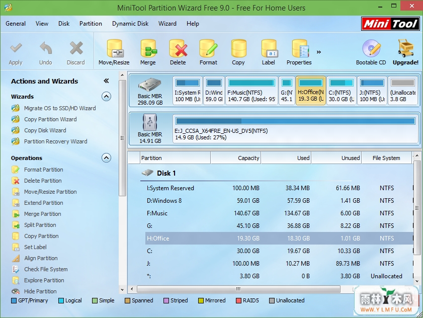MiniTool Partition Wizard (Ӳ̷) V9.0 Ѱ
