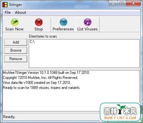 McAfee AVERT Stinger(McAfeeרɱ)V12.1.0.1569 ɫ V12.1.0.1569 