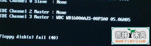 Uװϵͳʾfloppy disk fail 40ô