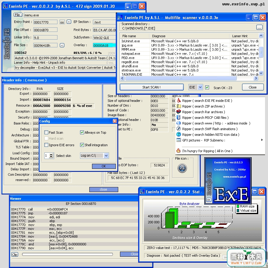 ExeInfo PE(Win32ִг)V0.0.3.8ɫ