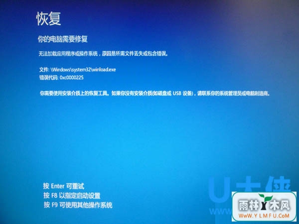 ̬ӲWin8.1ϵͳ޷0xc0000225
