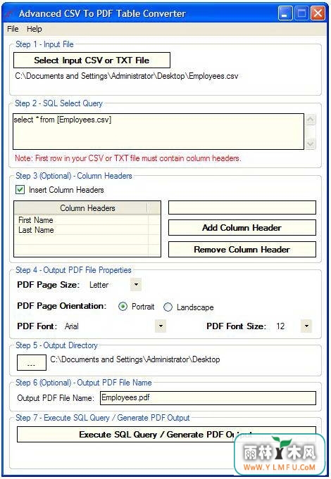Advanced CSV To PDF Table Converter V1.8ٷ