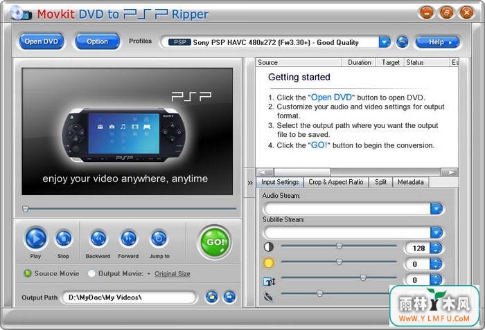 MovKit DVD to PSP Ripper ٷBuild 20080510ٷ V5.0.0 