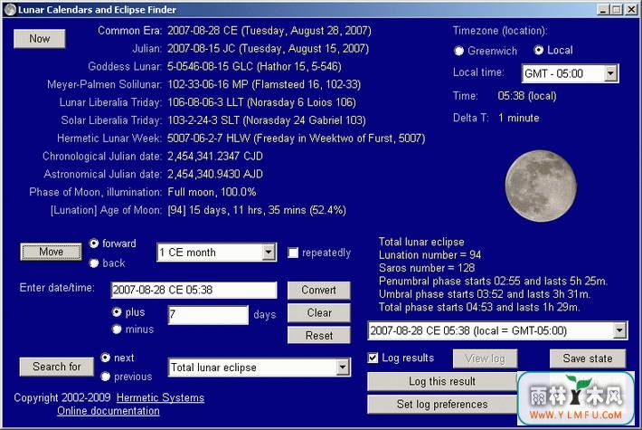 Lunar Calendars and Eclipse Finder (Lunar Calendars and Eclipse Finder ٷ)V14.