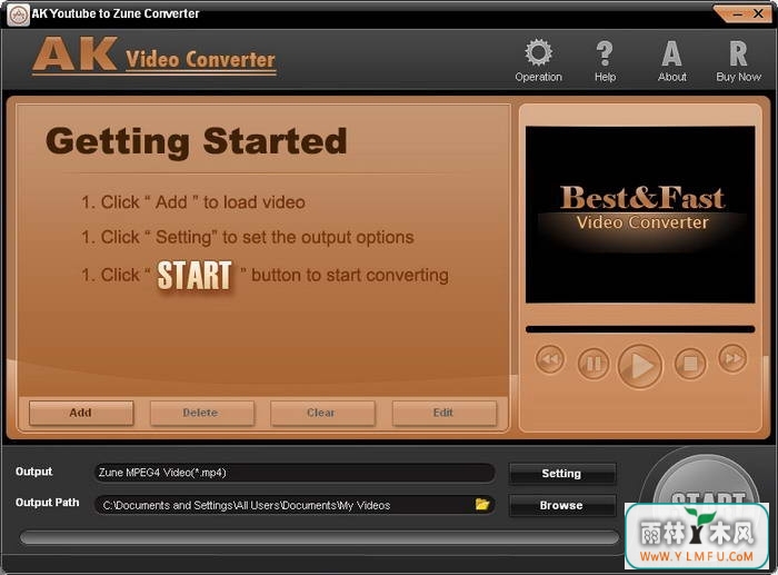 AK YouTube to Zune Converterٷ V1.0.0