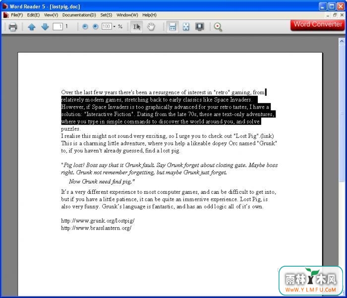 Word 2000/XP/2003 Add-In: Read in Microsoft ReaderV1.1.3ٷ