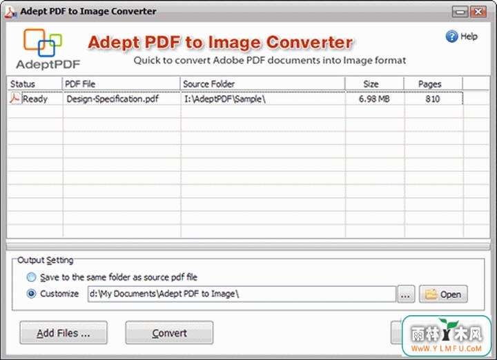 Adept PDF to Image Converter(PDFBMPJPEGʽת)V3.3ٷ