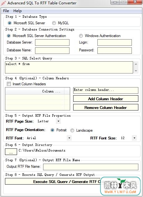 Advanced SQL To RTF Table Converter V1.6ٷ