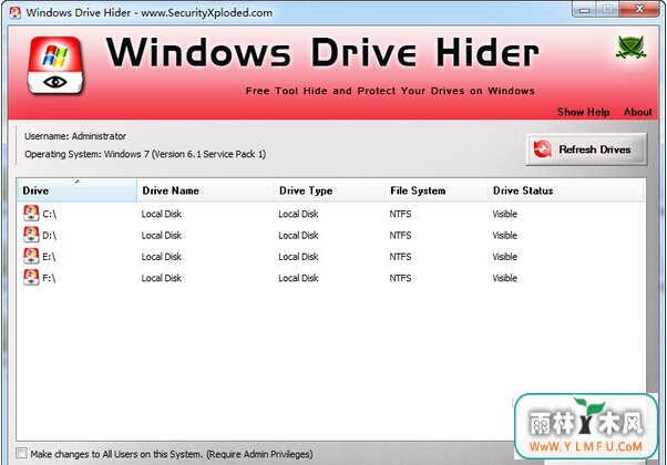 Windows Drive Hider(Windows Drive Hider ϵͳٷ)V1.5ٷ