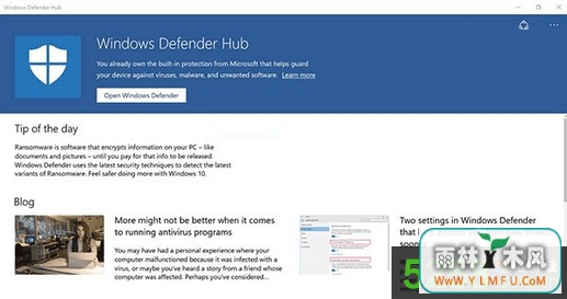 Win10ӦWindows Defender Hub΢Ƴȫ