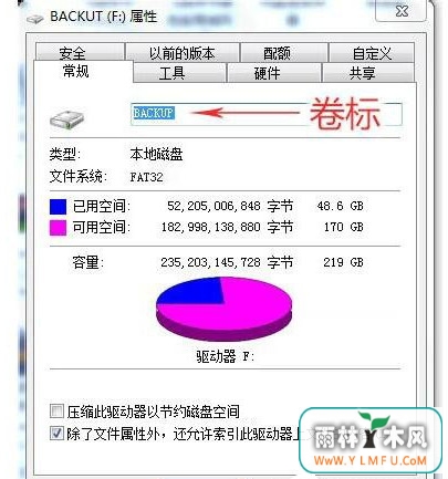 磁盘属性