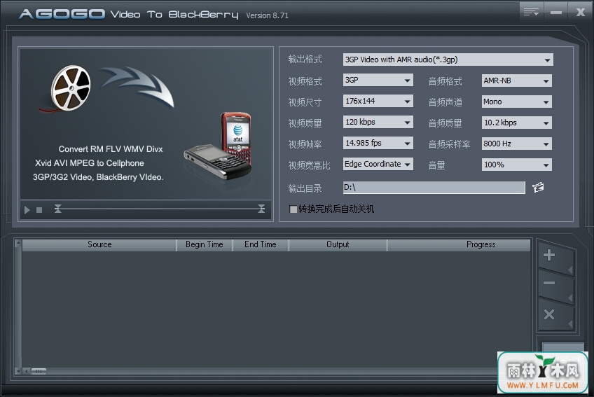 Agogo Video to BlacerryٷV8.71ٷ