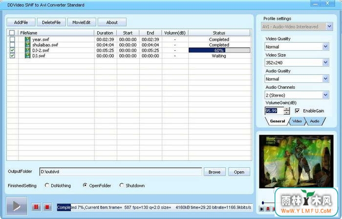 DDVideo SWF to AVI/MPEG Converter Standard(SWFתAVIת)V5.1ٷ