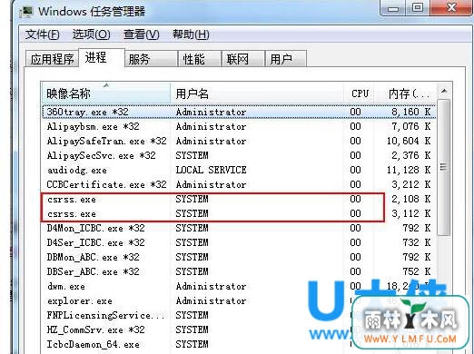 Win7 csrss.exe̽csrss.exeʲộ