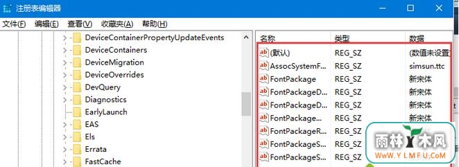 “Associated DefaultFonts”内容