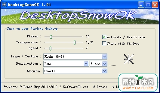 DesktopSnowOK V3.23 Ʈѩ 3.23