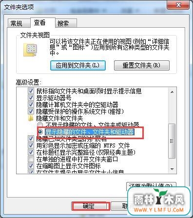 显示隐藏的文件、文件夹和驱动器