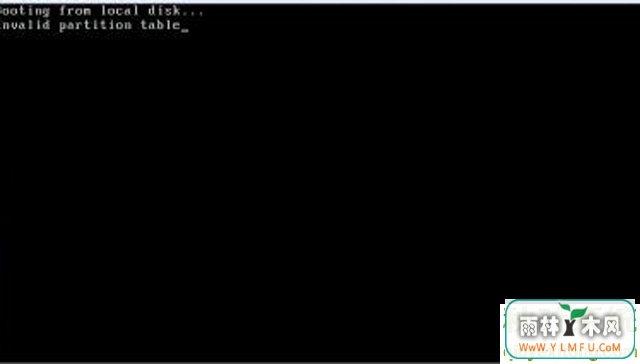 invalid partition table