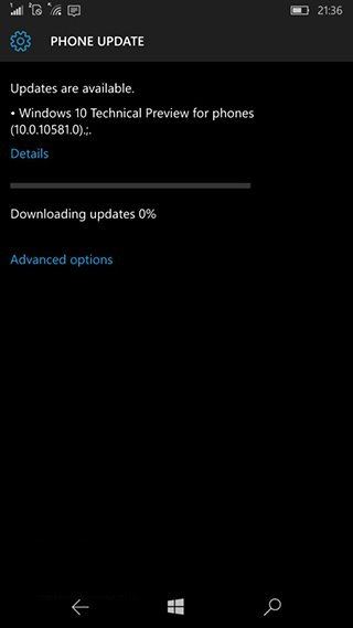 Win10 MobileԤ10581ؿ0%Ĵʩ
