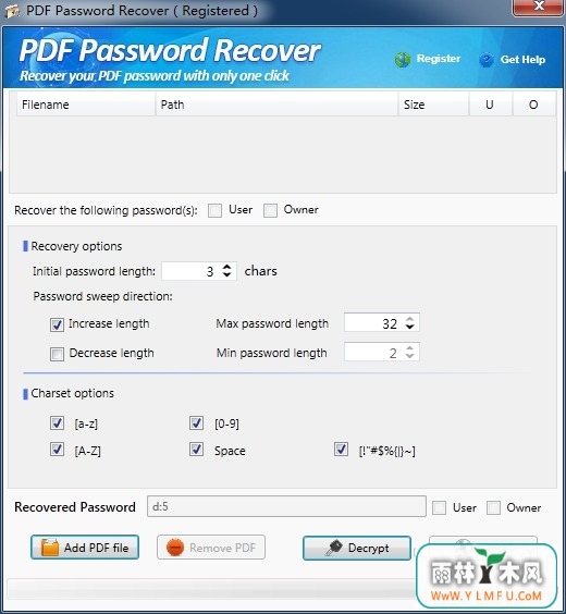 PDF Password Recover(pdfָ) V2.0.1ٷ v1.0