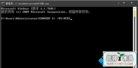 CONVERT X: /FS:NTFS