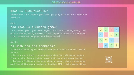Sudokolorfulƽ